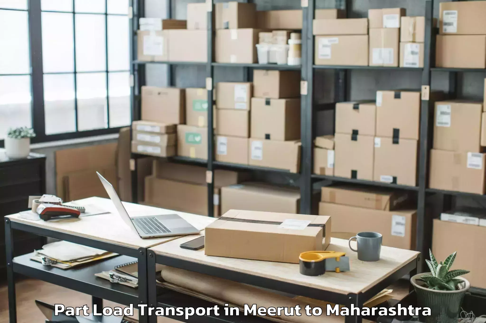 Book Meerut to Sironcha Part Load Transport Online